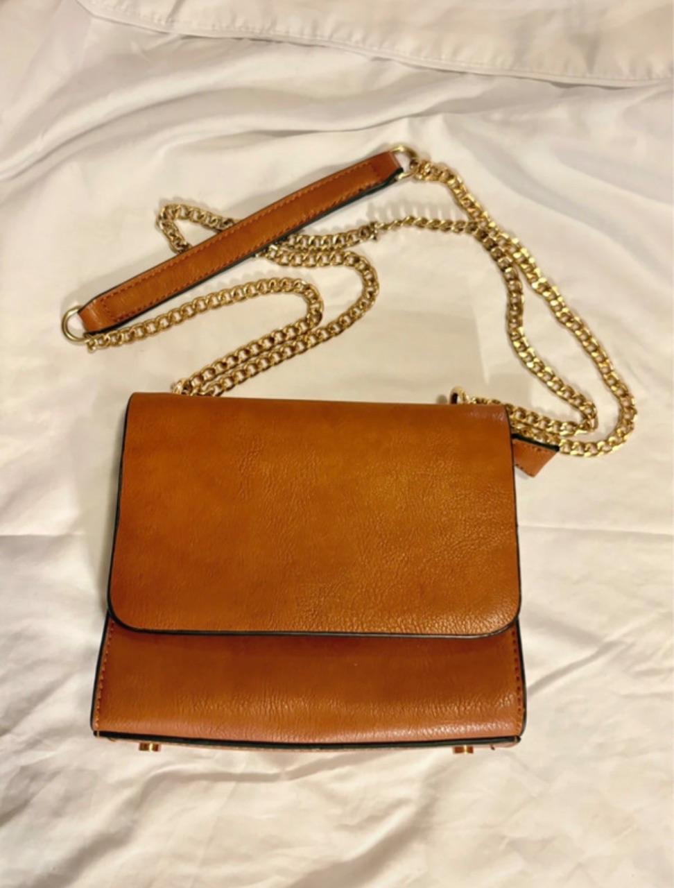 Borsetta a tracolla oro/camel