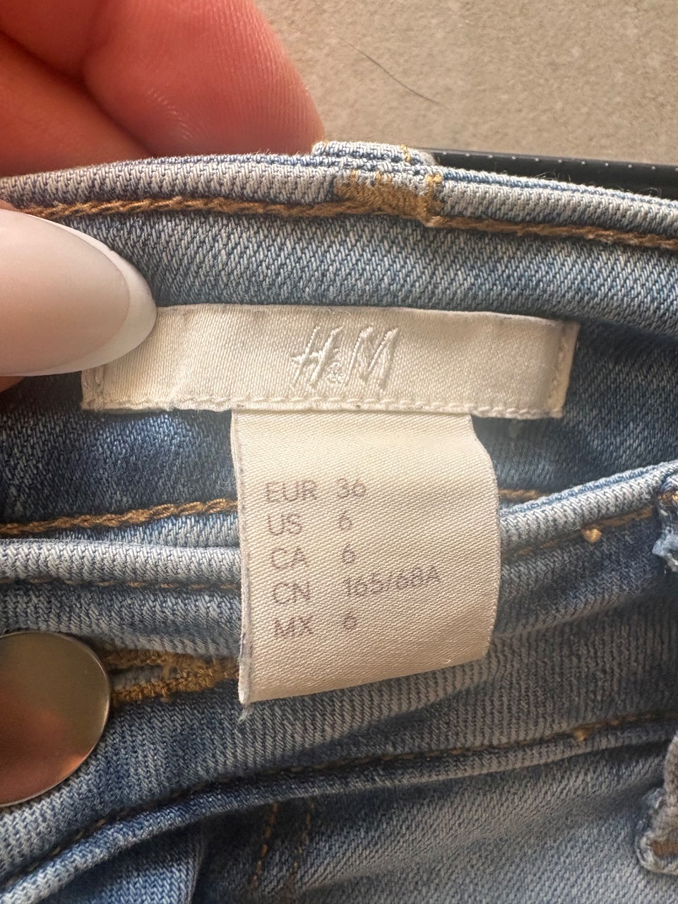 Jeans H&M chiari strappati taglia 36